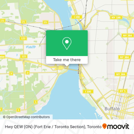 Hwy QEW (ON) (Fort Erie / Toronto Section) map