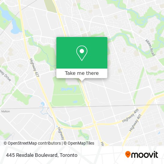 445 Rexdale Boulevard map