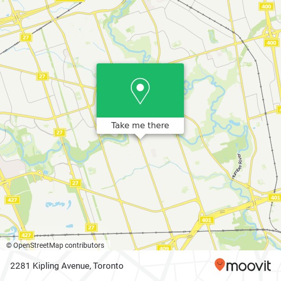 2281 Kipling Avenue map