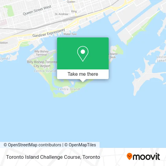 Toronto Island Challenge Course map