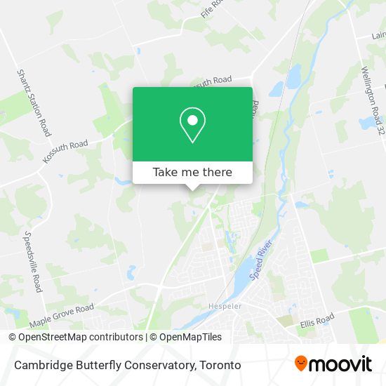 Cambridge Butterfly Conservatory map