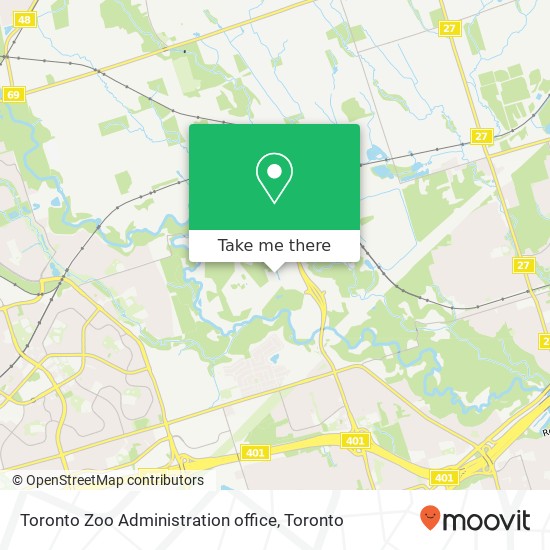 Toronto Zoo Administration office map