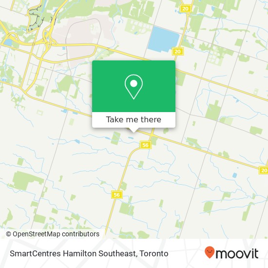 SmartCentres Hamilton Southeast map