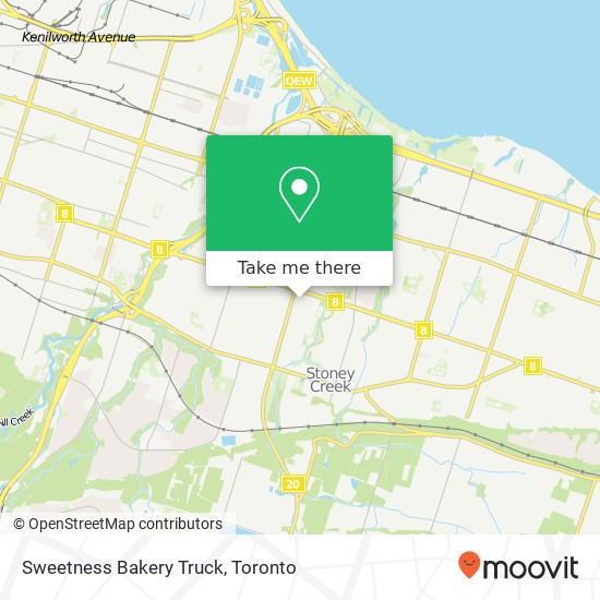 Sweetness Bakery Truck map