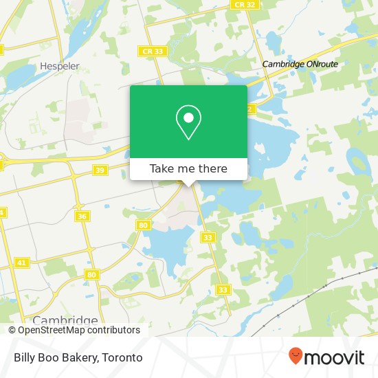 Billy Boo Bakery map