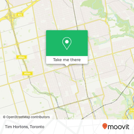 Tim Hortons map