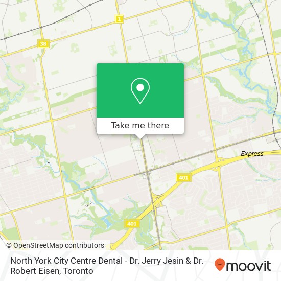 North York City Centre Dental - Dr. Jerry Jesin & Dr. Robert Eisen map