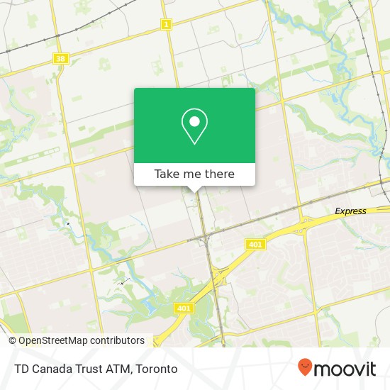 TD Canada Trust ATM map