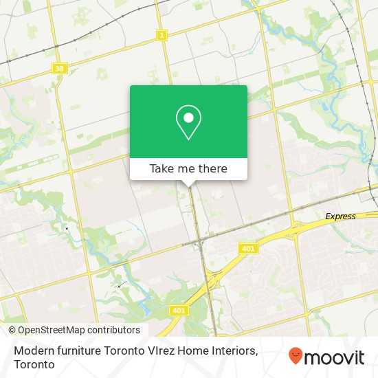 Modern furniture Toronto VIrez Home Interiors map