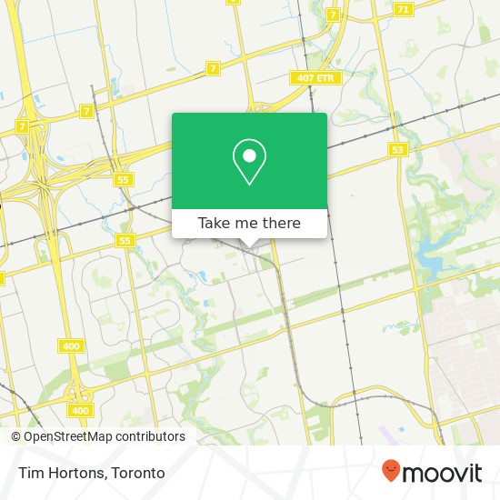 Tim Hortons map