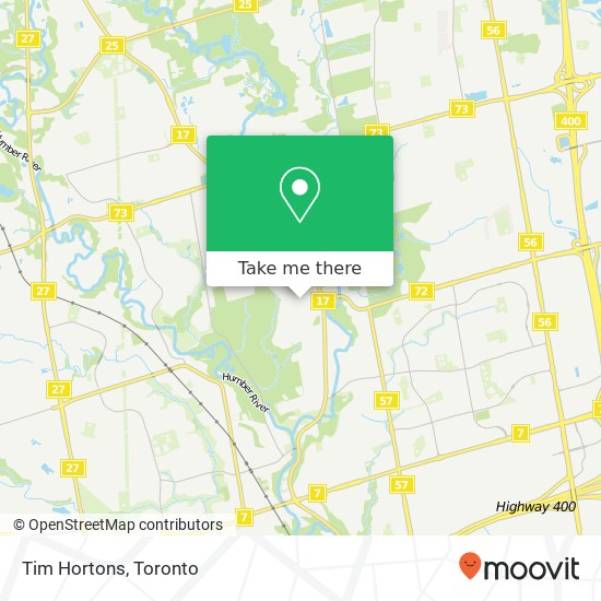 Tim Hortons map