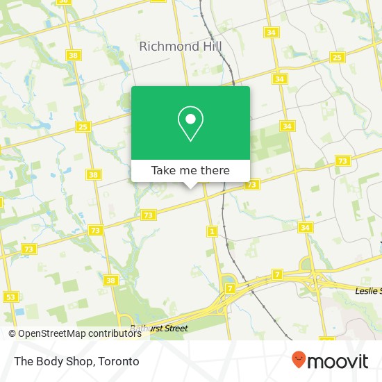 The Body Shop map