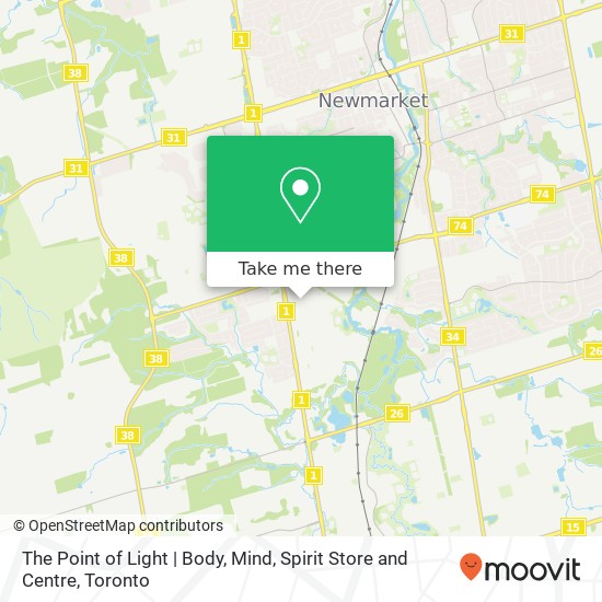 The Point of Light | Body, Mind, Spirit Store and Centre map