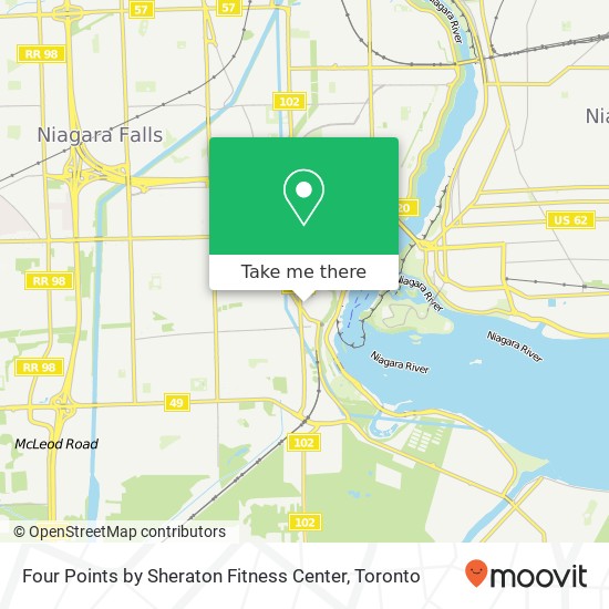 Four Points by Sheraton Fitness Center map