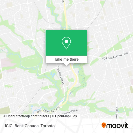 ICICI Bank Canada map