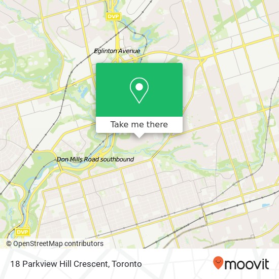 18 Parkview Hill Crescent map