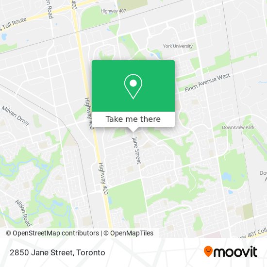 2850 Jane Street map