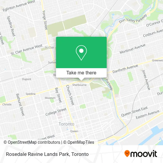 Rosedale Ravine Lands Park map