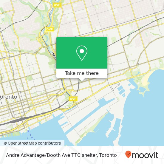 Andre Advantage / Booth Ave TTC shelter map