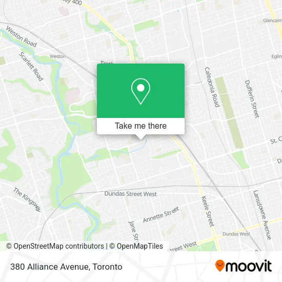 380 Alliance Avenue map