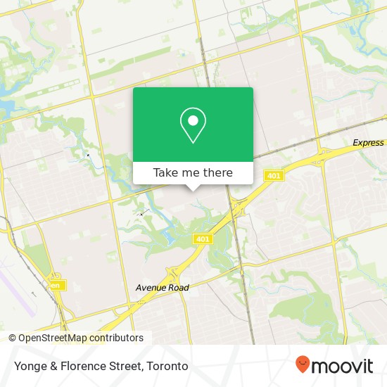 Yonge & Florence Street map