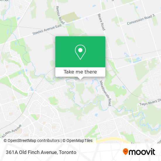 361A Old Finch Avenue map