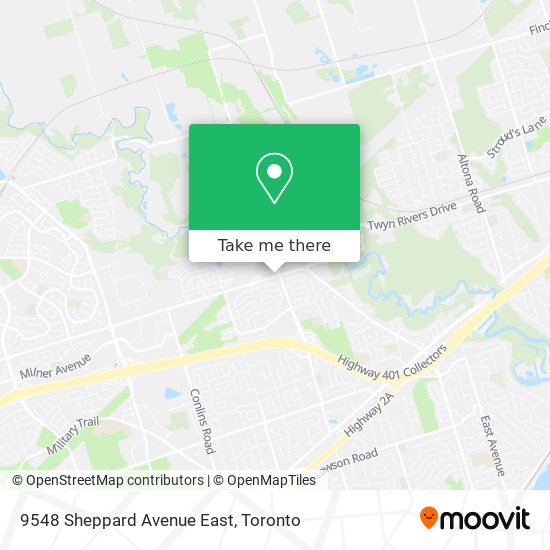 9548 Sheppard Avenue East map