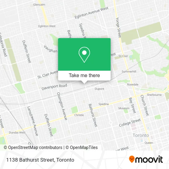 1138 Bathurst Street map