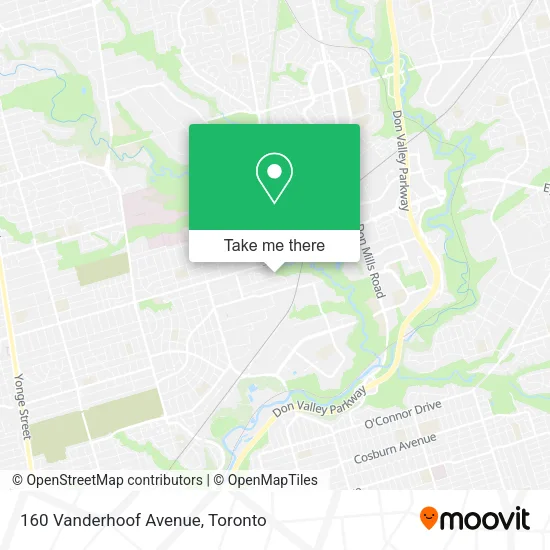 160 Vanderhoof Avenue map