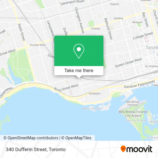 340 Dufferin Street map