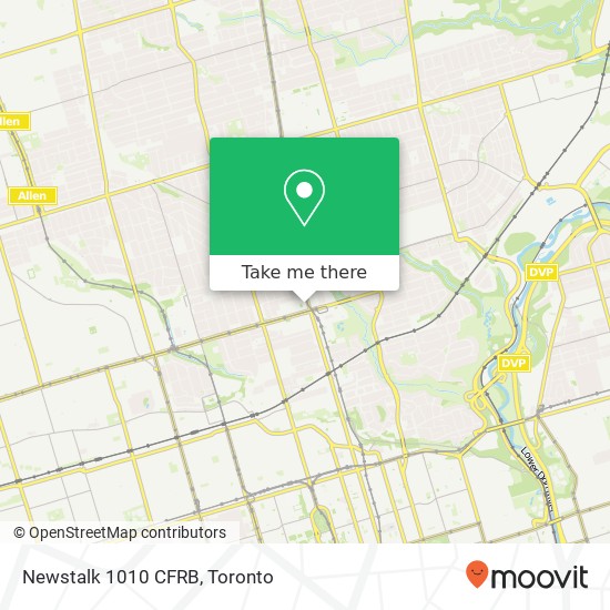 Newstalk 1010 CFRB map