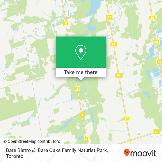 Bare Bistro @ Bare Oaks Family Naturist Park map
