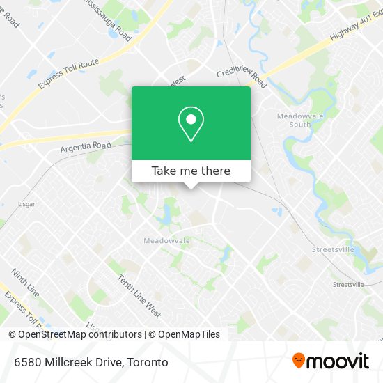 6580 Millcreek Drive map