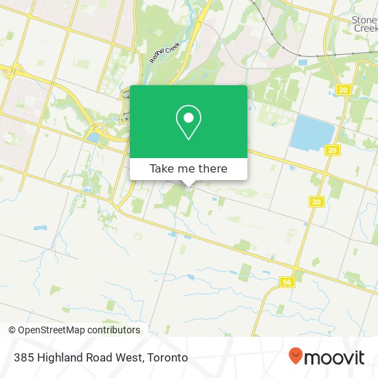 385 Highland Road West map