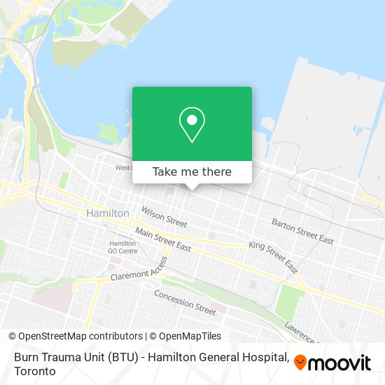 Burn Trauma Unit (BTU) - Hamilton General Hospital plan
