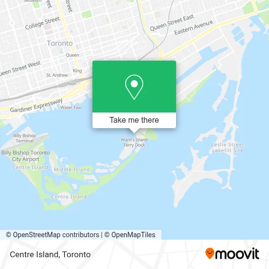 Centre Island map