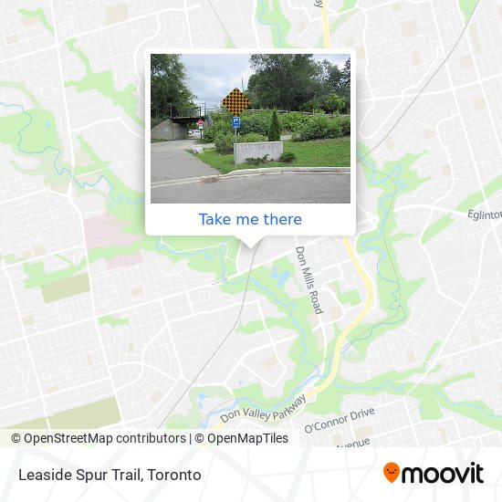 Leaside Spur Trail map