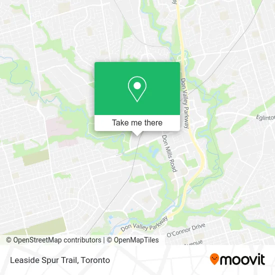 Leaside Spur Trail map