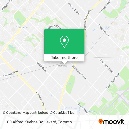 100 Alfred Kuehne Boulevard map