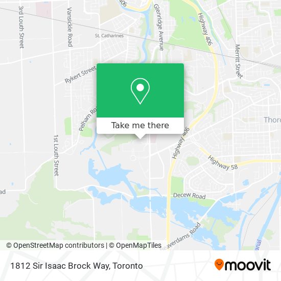 1812 Sir Isaac Brock Way map