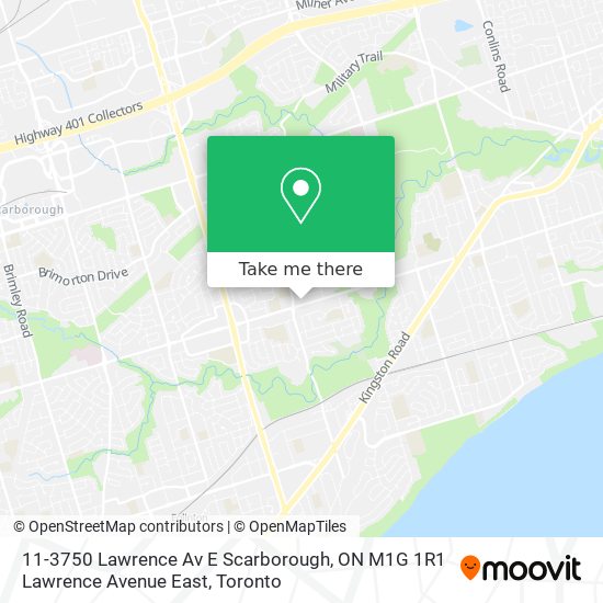 11-3750 Lawrence Av E Scarborough, ON M1G 1R1 Lawrence Avenue East map