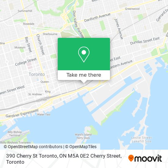 390 Cherry St Toronto, ON M5A 0E2 Cherry Street map