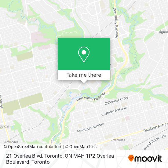 21 Overlea Blvd, Toronto, ON M4H 1P2 Overlea Boulevard map