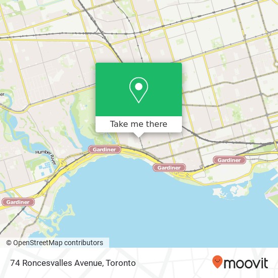 74 Roncesvalles Avenue map