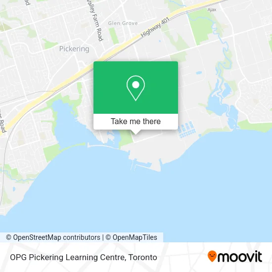 OPG Pickering Learning Centre map