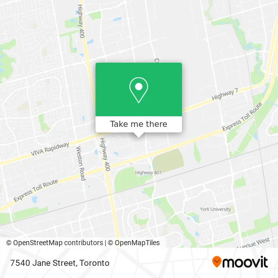 7540 Jane Street map