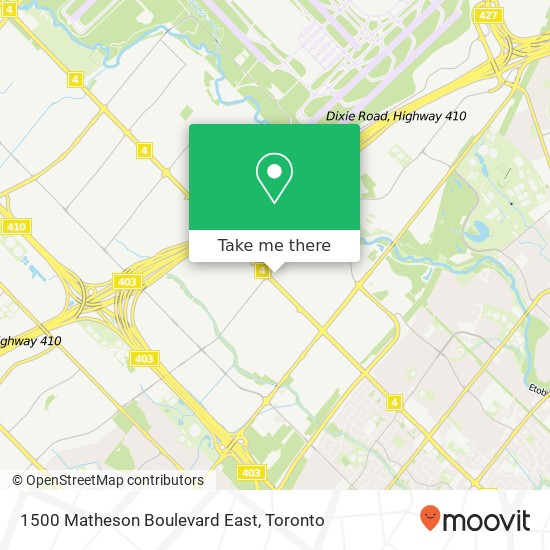 1500 Matheson Boulevard East map