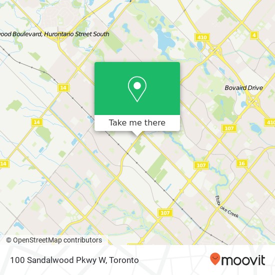 100 Sandalwood Pkwy W map