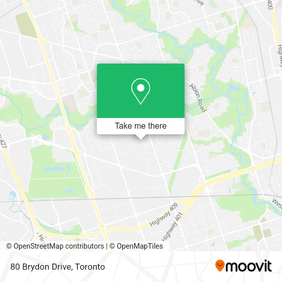 80 Brydon Drive map