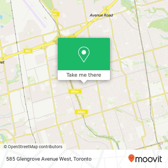 585 Glengrove Avenue West map